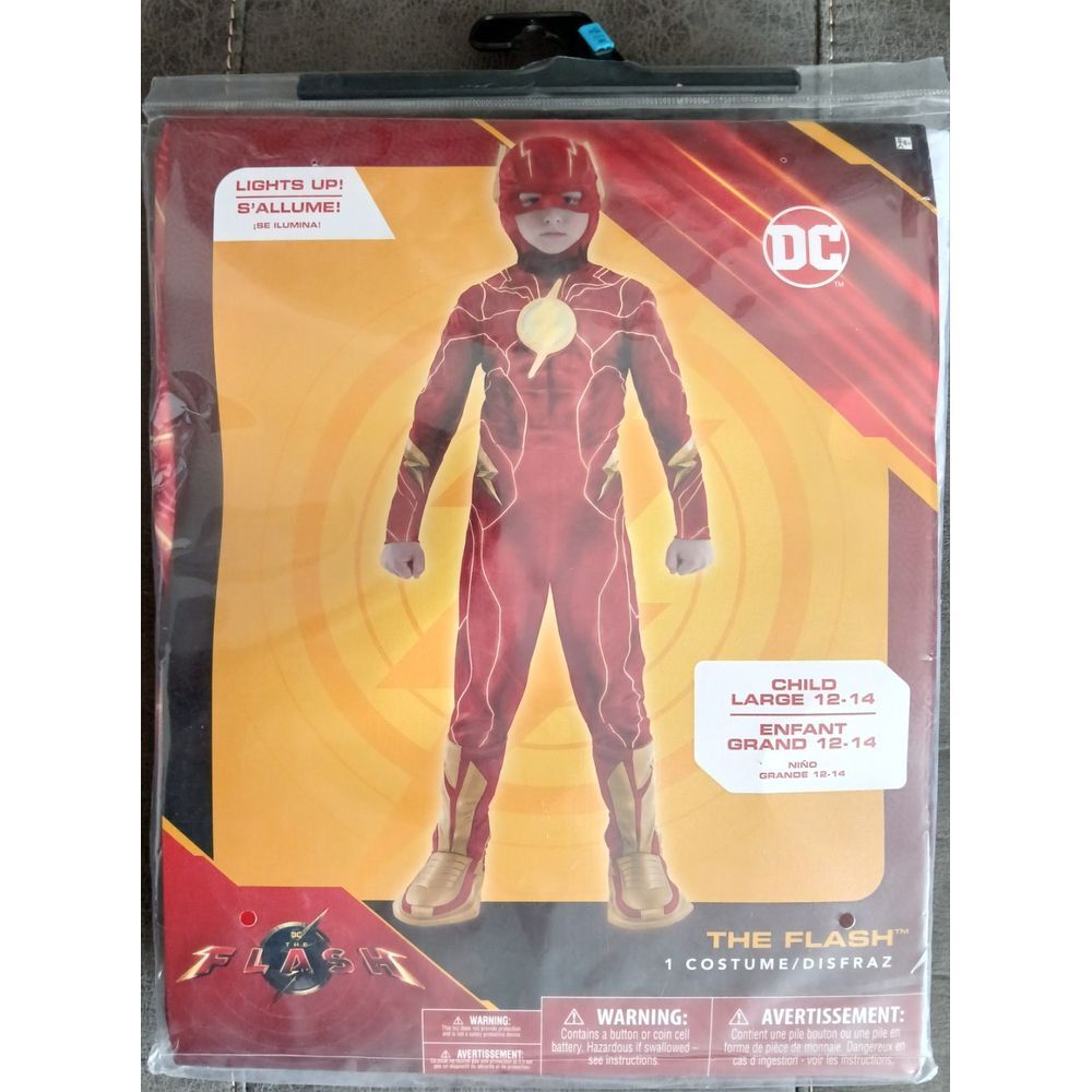 NEW DC The Flash Halloween Costume, Child Large (12-14)‎ Party Cosplay #738